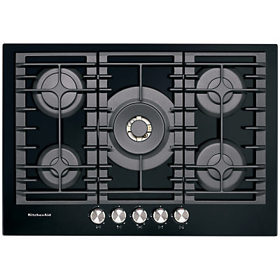 KitchenAid KHGD5 Integrated Gas Hob, Black / Inox